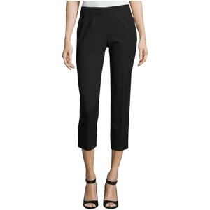 Piazza Sempione Audrey Black Stretch-Cotton‎ Cropped Pants Size 44 – Flawed